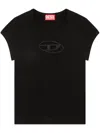 Diesel T-angie T-shirt In Stretch Cotton In Black