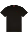 Diesel Biologic Cotton T-shirt With Frontal Oval-d Logo In Black