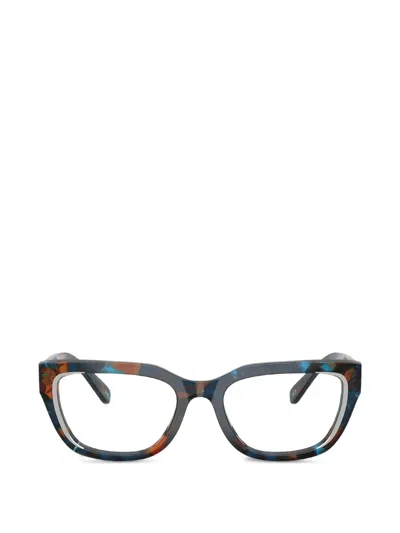 Diesel Tortoiseshell-effect Cat-eye Glasses In Blue
