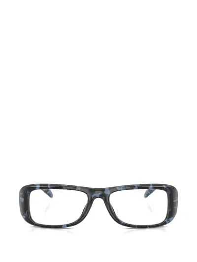 Diesel Tortoiseshell-effect Rectangle-frame Glasses In Black