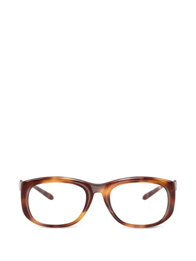 Diesel Tortoiseshell-effect Rectangle-frame Glasses In Brown