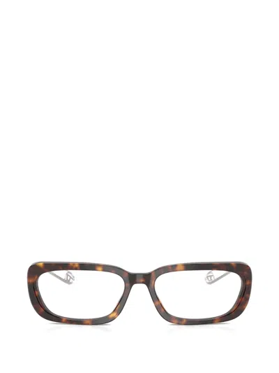 Diesel Tortoiseshell-effect Rectangle-frame Glasses In Brown