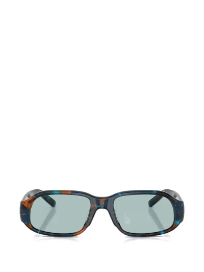 Diesel Tortoiseshell-effect Rectangle-frame Sunglasses In Blue