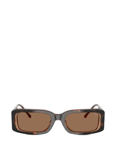 Diesel Tortoiseshell-effect Rectangle-frame Sunglasses In Brown