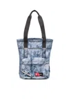 Diesel X Eastpak Denim Trompe-l'oeil Tote Bag In Blue