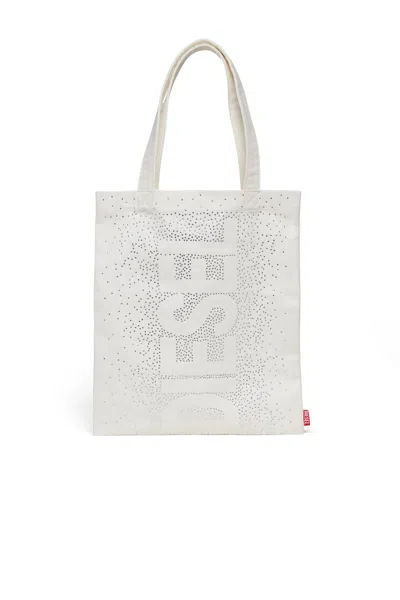 Diesel Kids' Tote Bag With Logo In White