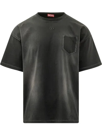 Diesel T-pock Pocket T-shirt In Gray