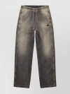 Diesel D-martians Wide-leg Track Jeans In Brown