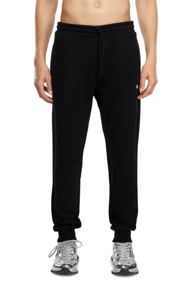 Diesel Track Pants With Oval D Patch In Black