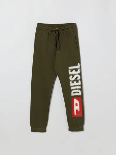 Diesel Kids' パンツ  ボーイ カラー グリーン In Brown