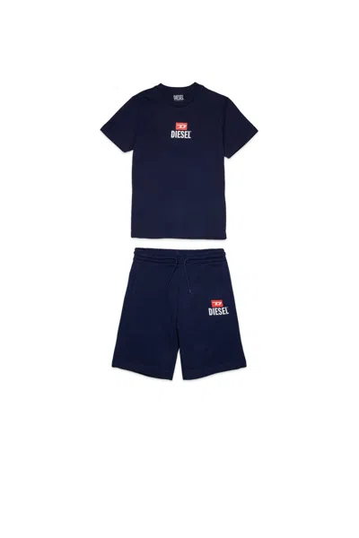 Diesel Babies' Tracksuit With Logo In Blue