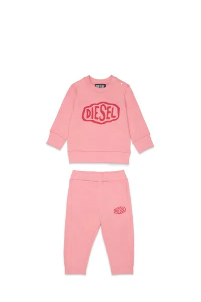 Diesel Tracksuit With Logo In Pink