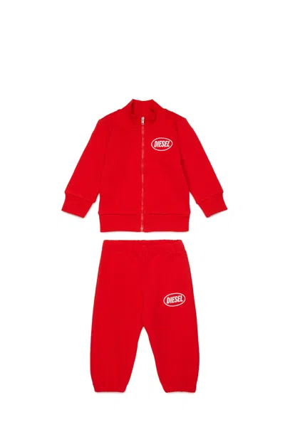Diesel Kids' Tracksuit With Logo In Red