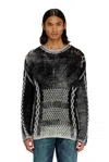 Diesel Cable Knit Cotton-blend Pullover Sweater In Multi