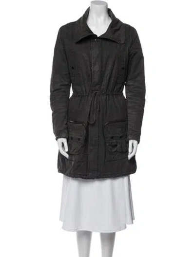 Pre-owned Diesel Trench Coat In Gray