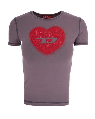 Diesel Trendy Mini T-shirt For Women In Grigio