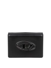 DIESEL TRI-FOLD WALLET WITH LOGO PLAQUE