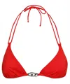 Diesel Triangle Bikini Top In Red