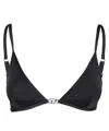 Diesel Luna-dnm Logo Detailed Bralette In Black
