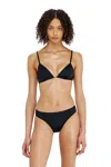 Diesel Luna-dnm Triangle Cup Adjustable Thin Straps In Black