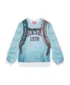 Diesel Trompe L'oeil Print Sweater In Blue