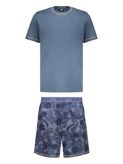 DIESEL TROPICAL-PRINT LOGO-WAISTBAND PYJAMA