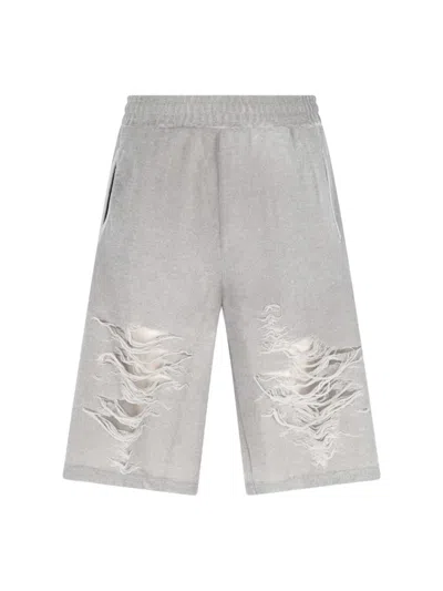 Diesel Shorts With Distressed Knees In 97c