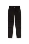 Diesel Multicolor Relaxed Fit Trousers With Drawstring Waist In Black