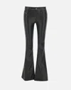 Diesel Solid Color P-lumys Pants With Frayed Detail In Black