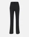 Diesel P-erseus Twill Pants With Metal Oval D Plaque In Black