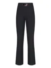 Diesel P-erseus Twill Pants With Metal Oval D Plaque In Black