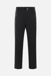 Diesel Wool Blend Pants With D Buckle Waistband In Black