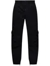 Diesel "gustaf" Layered Wide Leg Trousers In Black