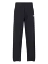 Diesel Straight Trousers With Elastic Waistband And Side Pockets In Black