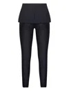 Diesel High Waist Seamless Leggings And Skirt In Black