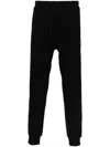 Diesel Cotton Joggers With Applied Logo In Black