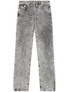 Diesel Straight Fit Trousers Faded Wash In Black