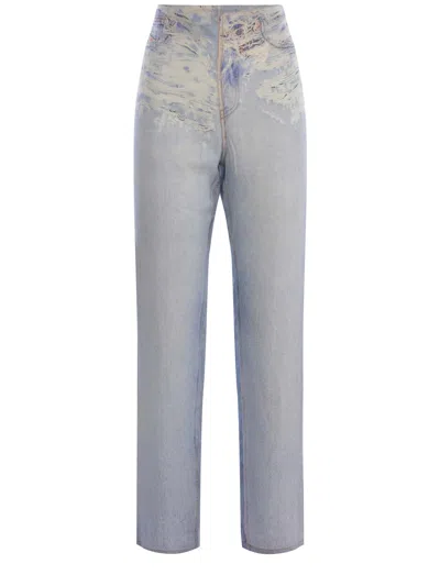 Diesel Trousers  P-sarky Made Of Fluid Twill In Denim