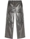 Diesel P Rodige Grey Metallic Low Rise Trousers In Multicolor