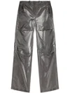 Diesel P Rodige Grey Metallic Low Rise Trousers In Multicolor