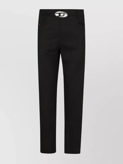 Diesel Trousers With Belt Loops And Pockets In Black