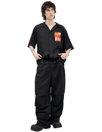Diesel Trousers With Double-layered Belt In Black