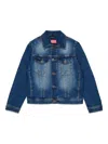 Diesel Kids Long-sleeved Denim Jacket In Blue