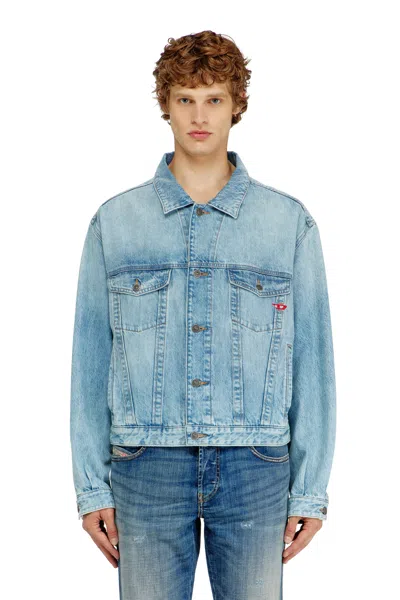 Diesel Trucker Jacket In Denim In Blue