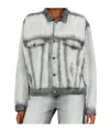 Diesel Gray Medium-light Skeleton Denim Trucker Jacket In Gray