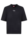 Diesel S-cooling Biologic Cotton Sweatshirt With Metal Oval-d Logo In Black