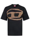 Diesel Crew Neck Graphic Print Short Sleeves T-shirt In Black