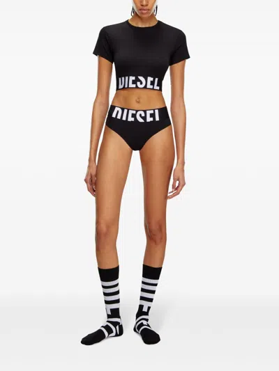 Diesel T-shirt Band Logo Woman Black