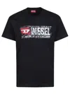 Diesel Men Crew-neck T-shirt With Print In Black