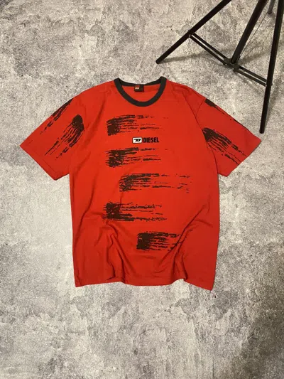 Pre-owned Diesel Tshirt Crazy Print In Red